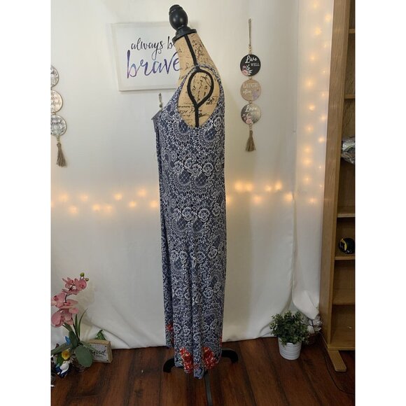 (E-126) Short sleeves womens dress size 16 floral color long dress‎ - Picture 5 of 6